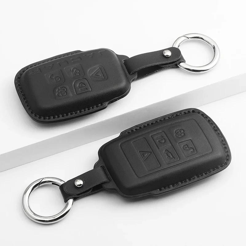 For Land For Jaguar Car Key Case Cover Shell Rover Range Rover Evoque Discovery Sport Velar Xe E-Pace Xf Accessories Pu Leather
