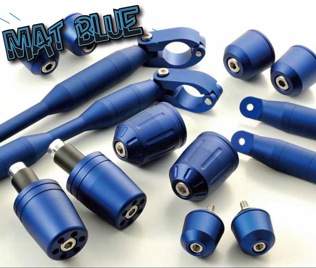 POSH FAITH Motorcycle Accessories Quick Release Brace Clamp for Set of Matte Only, 22.2mm Handlebars, 2, Blue, 090167-31