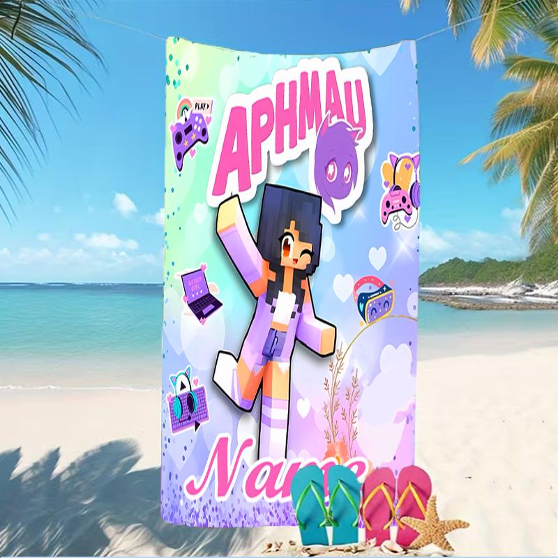Customizable personalized beach towels Aphmau themed designs.Suitable for the beach, yoga, sports;ideal as beach accessories