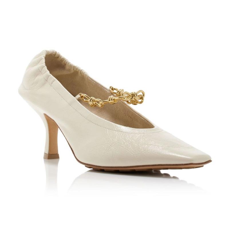 Fashion European American Fashion Chain Red White Women High-heeled Shoes Bridal Wedding Dress Banquet Fashion Party Sexy Single Shoes