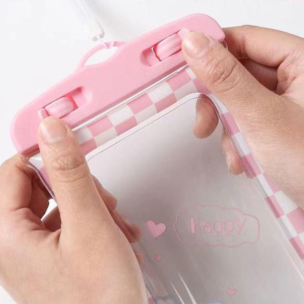 Underwater Dry Waterproof Phone Pouch Seal Type Phone Hanging Bag Screen Rainproof Bag  Rafting