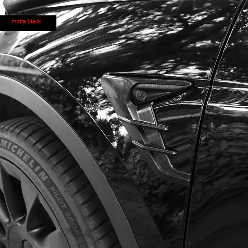 Car Accessories for Tesla Model 3 /Y  Camera Flanks Car Side Wing Panel Cover Spoiler Dust Cover Decoration