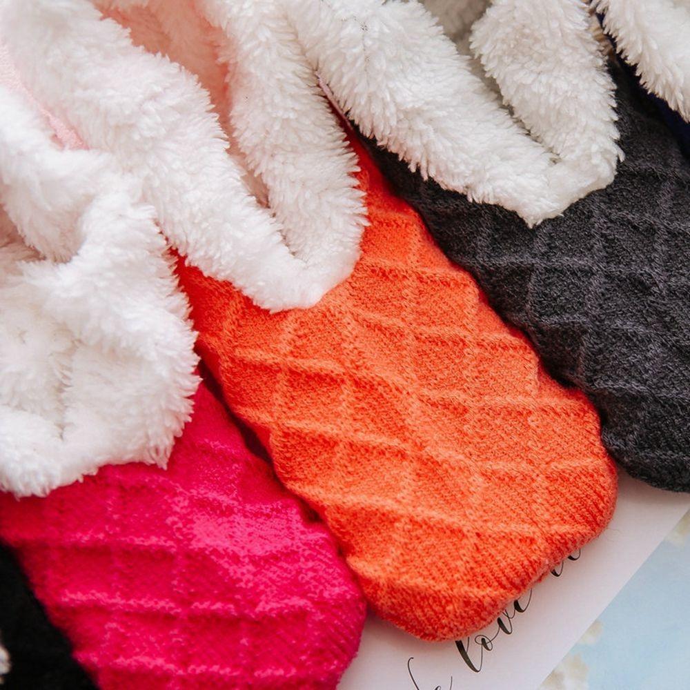 Indoor Socks Plush Solid Color Floor Socks Female Hosiery Winter Floor Shoes Coral Fleece Socks