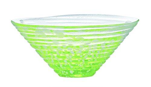 Toyo Sasaki Glass Plate, Japanese Glass, Small Bowl, Shaved Ice, Green, Made In Japan, Bowl, Deep Plate, Glass Plate, Tableware, Dessert Plate, 41533