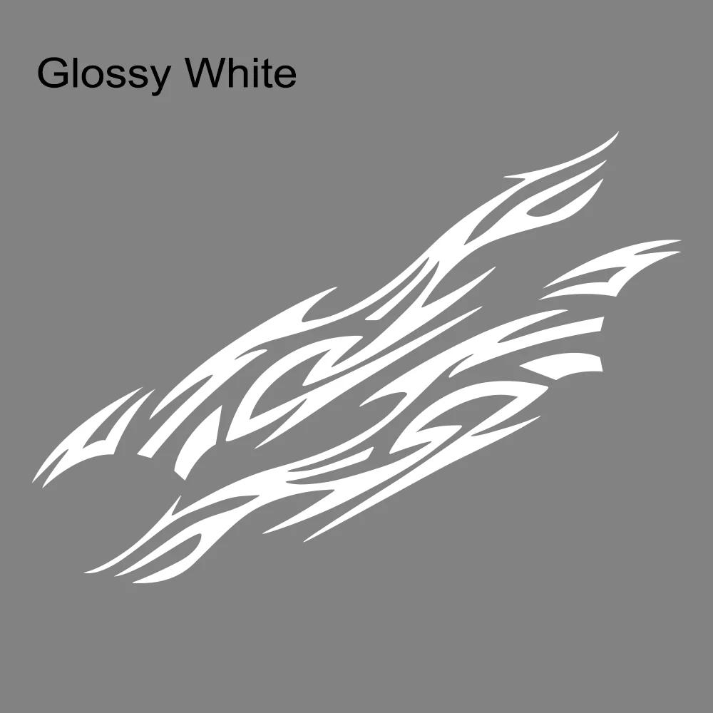 2pcs Fashion Car Stickers Flames Flaming Auto Body Sticker Stripe Car Door Decals Waterproof Decor Covers Protector Accessories