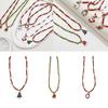 Cartoon Christmas Pendant Necklace Fashion Choker Neck Chain Elegant Clavicle Chain Holiday Beaded Necklace Y2K Jewelry
