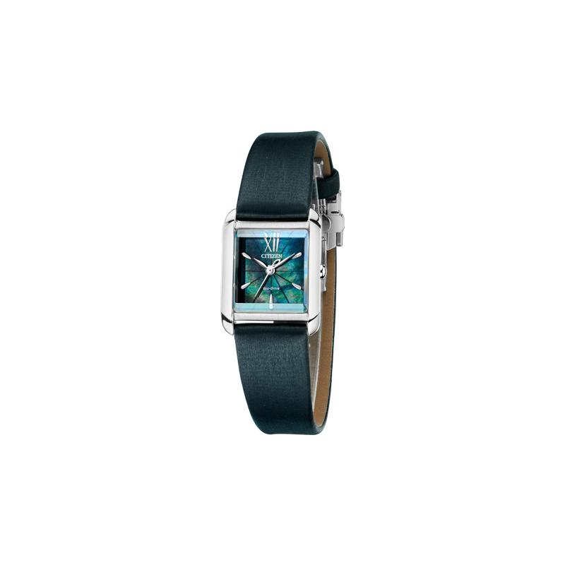 

CITIZEN Eco-Drive Series Eco-Drive Retro Small Square Disk Fashion and Leisure Photo-Energy Quartz Steel Strap Women s Watch Blue Dial EW5550-16N синій