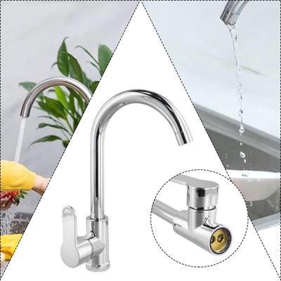 Modern Tap Silver Thickened Plastic Steel Bathroom Sink Faucet