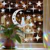 Rainbow Maker Sun Catcher Wall Stickers Cat Bird Star Mushroom Moon Sun Diy Window Glass Electrostatic Prisms Sticker