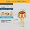 Pagoda Connector 6 8 10 12 14 16 19mm Hose Barb Connector Hose Tail Thread 3/4 BSP Thread PC Male Brass Water Pipe Fittings