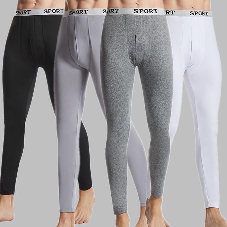 

Men s Fleece-Lined Slim-Fit Autumn/Winter Cotton Wool Base Layer Pants Medium