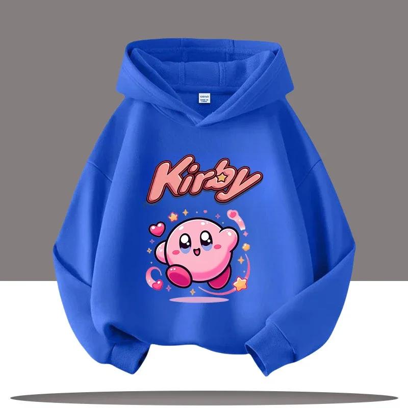 

Star Kirby Girls Sportswear Hooded Sweatshirt Girls Cute Casual Children s Tops Autumn and Winter Clothing Cartoon Game Printing 100