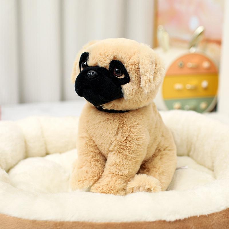 Cute Husky Schnauzer Shar Pei Plush Dog Doll in Boy Outfit