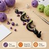 Decoração de Festival Interno Halloween Ornamento Pendurado Espiral de Crochê Kit DIY, Abóbora Fantasma Morcego Padrões Fáceis Gato Preto Artesanato Completo, Decoração de Feriado