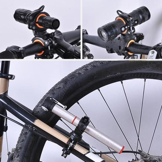 360 Degree Rotation Adjustable Flashlight Bicycle Bike Clamp Bracket Holder