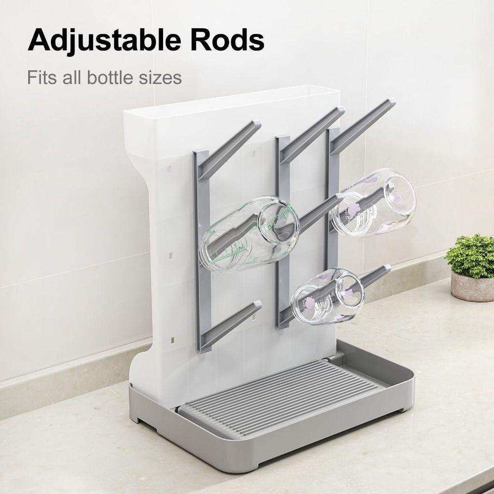Vertical Baby Bottle Drying Rack Space Saving Large Drying and Draining Stand Multi Tiered Storage Holder Organizer Countertop