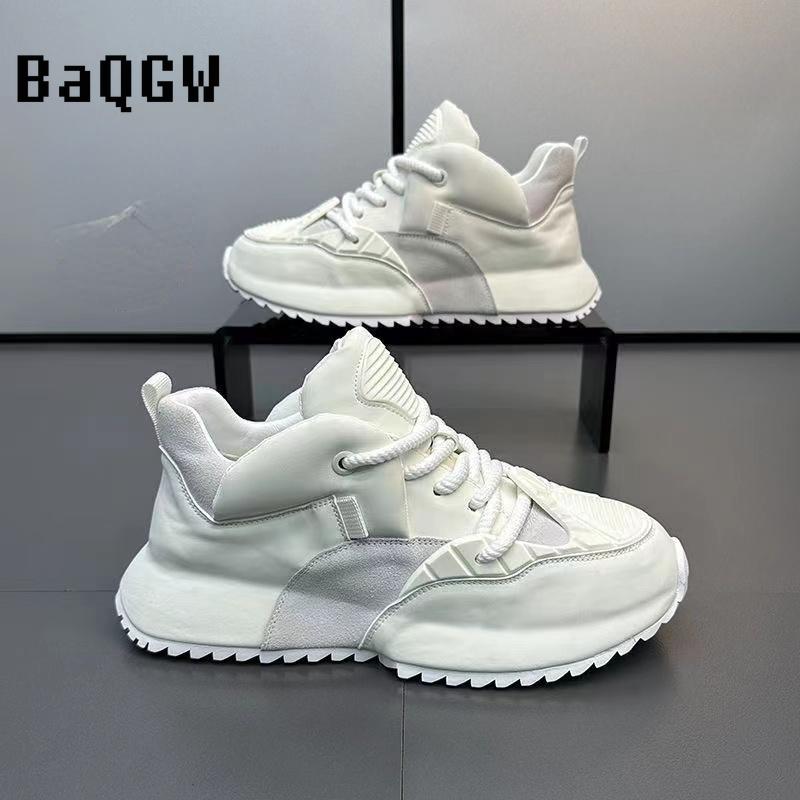 New Fashion Brand Designer Whtie Thick Bottom Casual Board Shoes for Men Flats Loafers Sports Walking Sneakers Zapatos Hombre