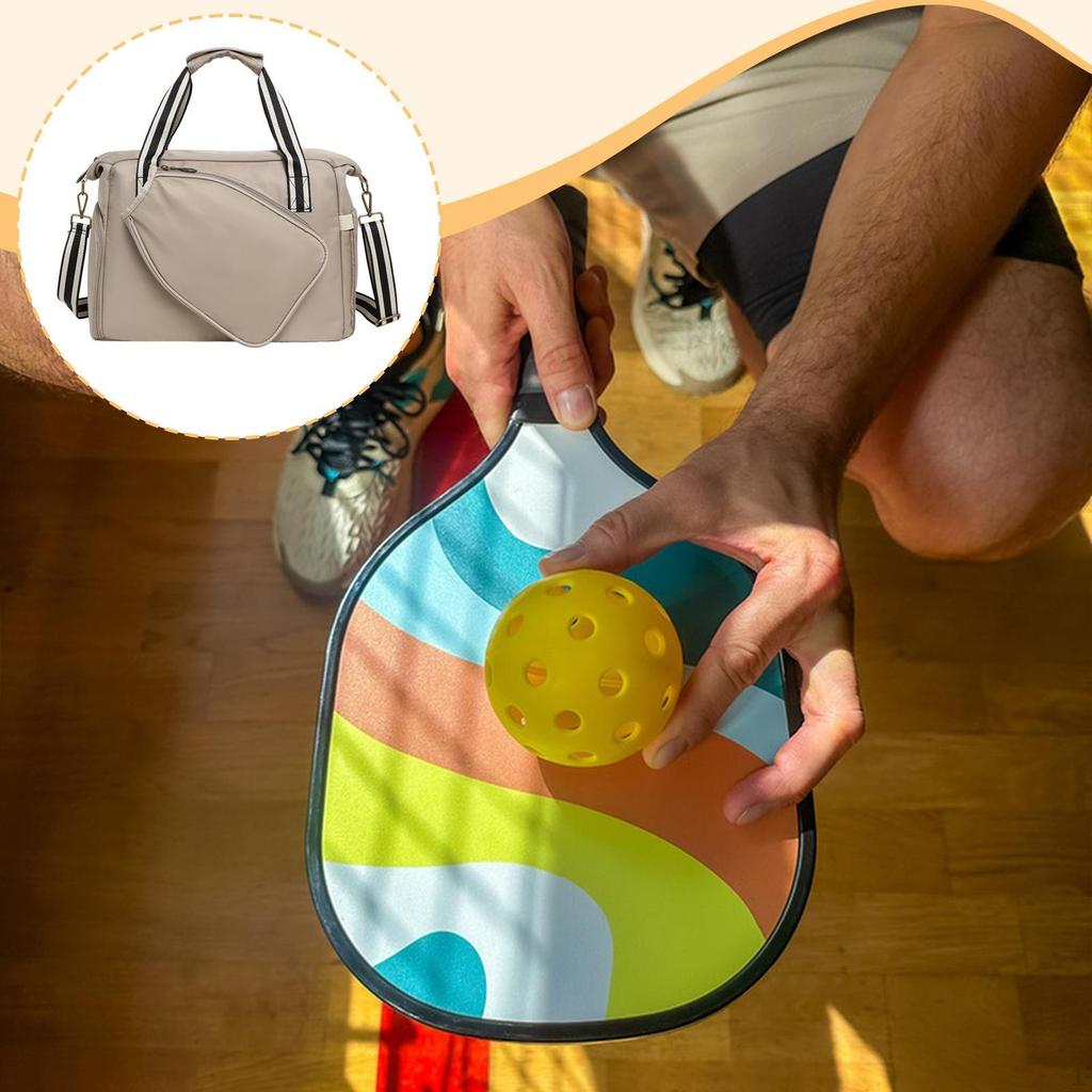 Pickleball Racket Bag Handbag Oxford Cloth Multifunctional Racquet Carrier