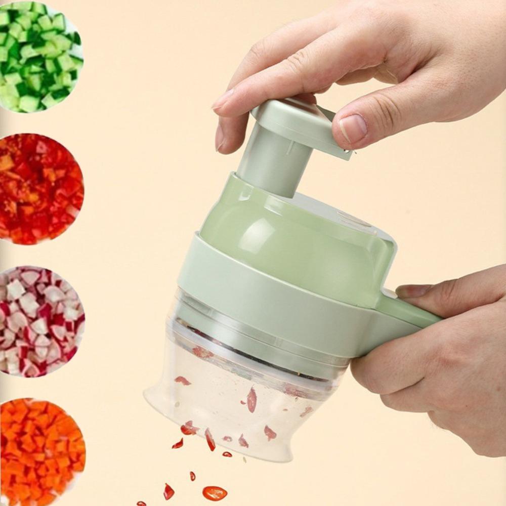 Electric Vegetable Cutter Set Handheld Wireless Garlic Masher Food Chopper Meat Grinder Machine Peel Slice Kitchen Accessories
