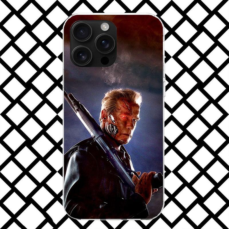 Arnold Schwarzenegger Terminator Pouzdro na telefon pro iPhone 17 Air 16 16E 15 14 Plus 13 Mini 12 11 Pro Max 7 8 + SE 2020 Měkký kryt F