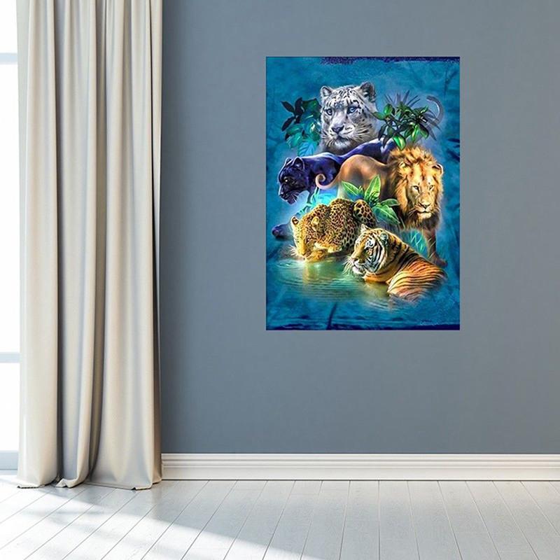 Exquisite 30x40cm Diy Dimond Painting With Four Holy Beasts Full Drill Canvas