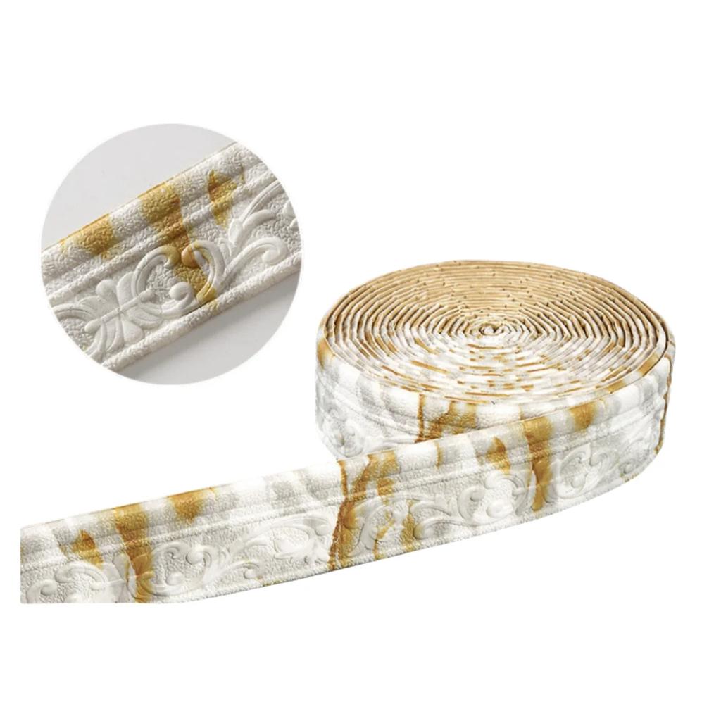 1pc 10mx8cm Wall Trim Line Skirting Border Self Adhesive Baseboard Wallpaper Wall Sticker For Room Home Decoration
