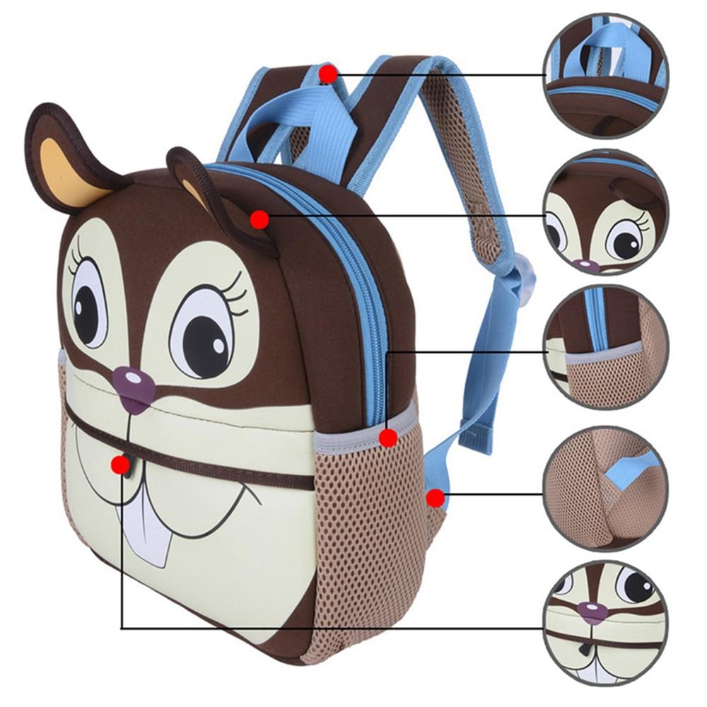 3D Animal Kinderen Rugzakken Merkontwerp Meisje Jongens Rugzak Peuter Kinderen Neopreen Schooltassen Kleuterschool Cartoon Tas