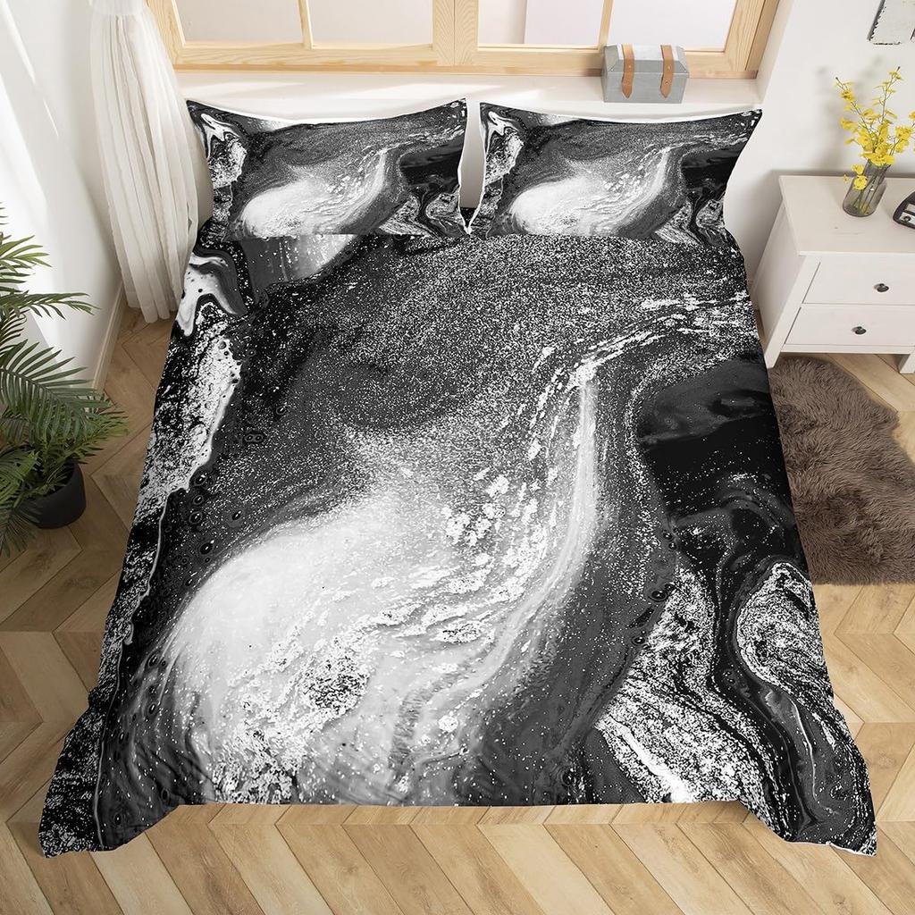 Purple Marble Duvet Cover Single Twin Full King Abstract Comforter Cover Marble Watercolor Bedding Set Ultra Soft Cozy 3 Pieces