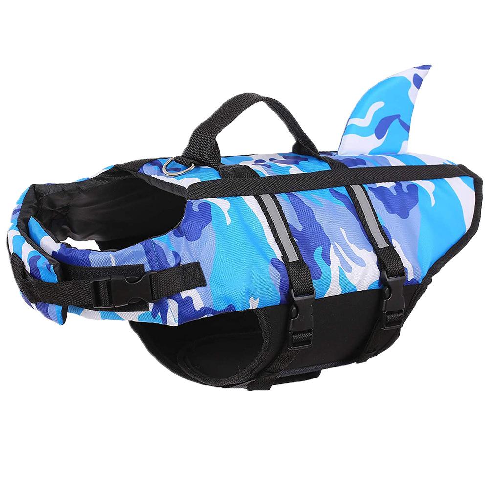 Pet Supplies Summer Dog Life Jacket Lightweight Adjustable Velcro Medium and Large Dog Swimwear