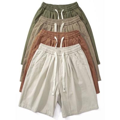 Trendy Japanese Style Drawstring Minimalist Easiest for Match Casual Shorts