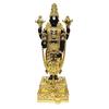 Lord Tirupati Balaji Gold Idol mit schwarzer Terrakotta-Oberfläche | Balaji-Idol für das Armaturenbrett im Auto | Venkateswara Swamy Murti für Zuhause | Srinivasa-Statue