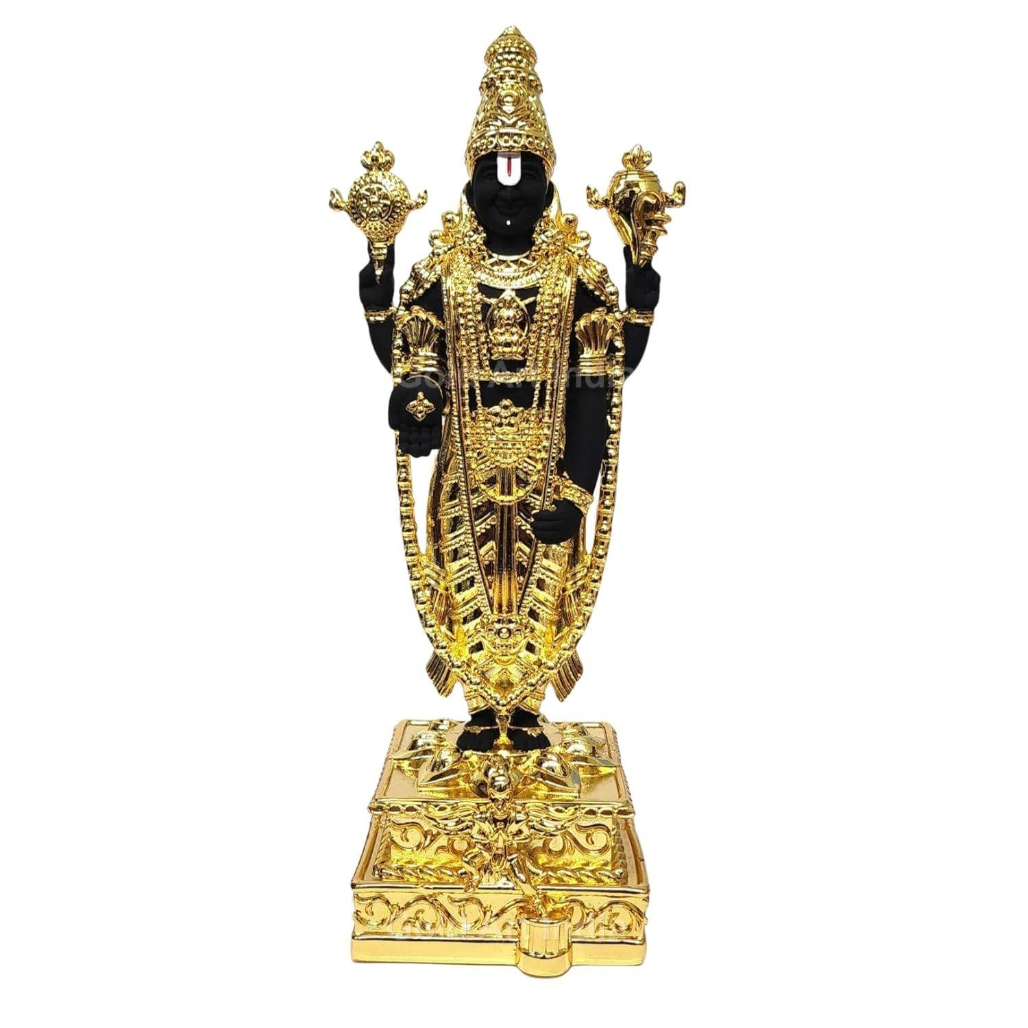 

Lord Tirupati Balaji Idol with Garuda Murti for Mandir Pooja Room Lord Vishnu Shree Venkateswara Swamy Srinivasa Statue God Balaji Home Decor