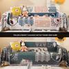 All-Season Universal Knitted Sofa Cover for Single or Three-Person Sofa