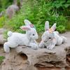 Simulation rabbit doll plush toy lying rabbit doll soothing throw pillow sleeping rag doll birthday gift girl