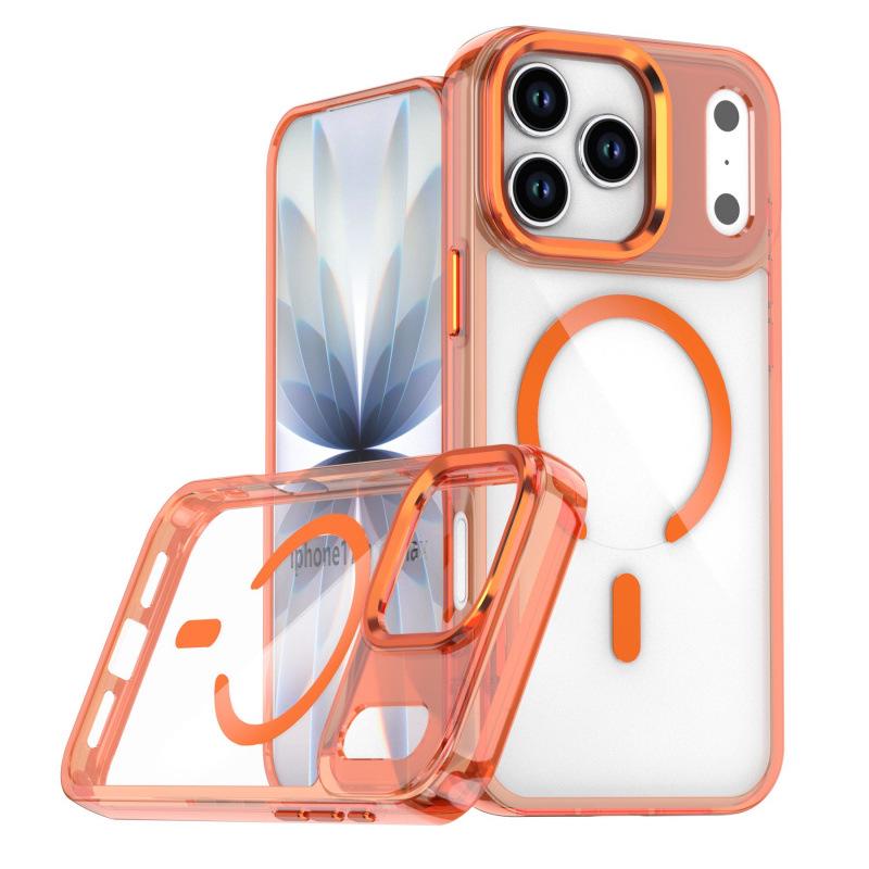 Electroplated Acrylic Magnetic Case for iPhone 14 Pro Max/15 - 2-in-1 Protective Cover
