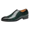 Business Men's Shoes Stone Pattern Casual Leather Shoes Breathable Comfortable Shoes