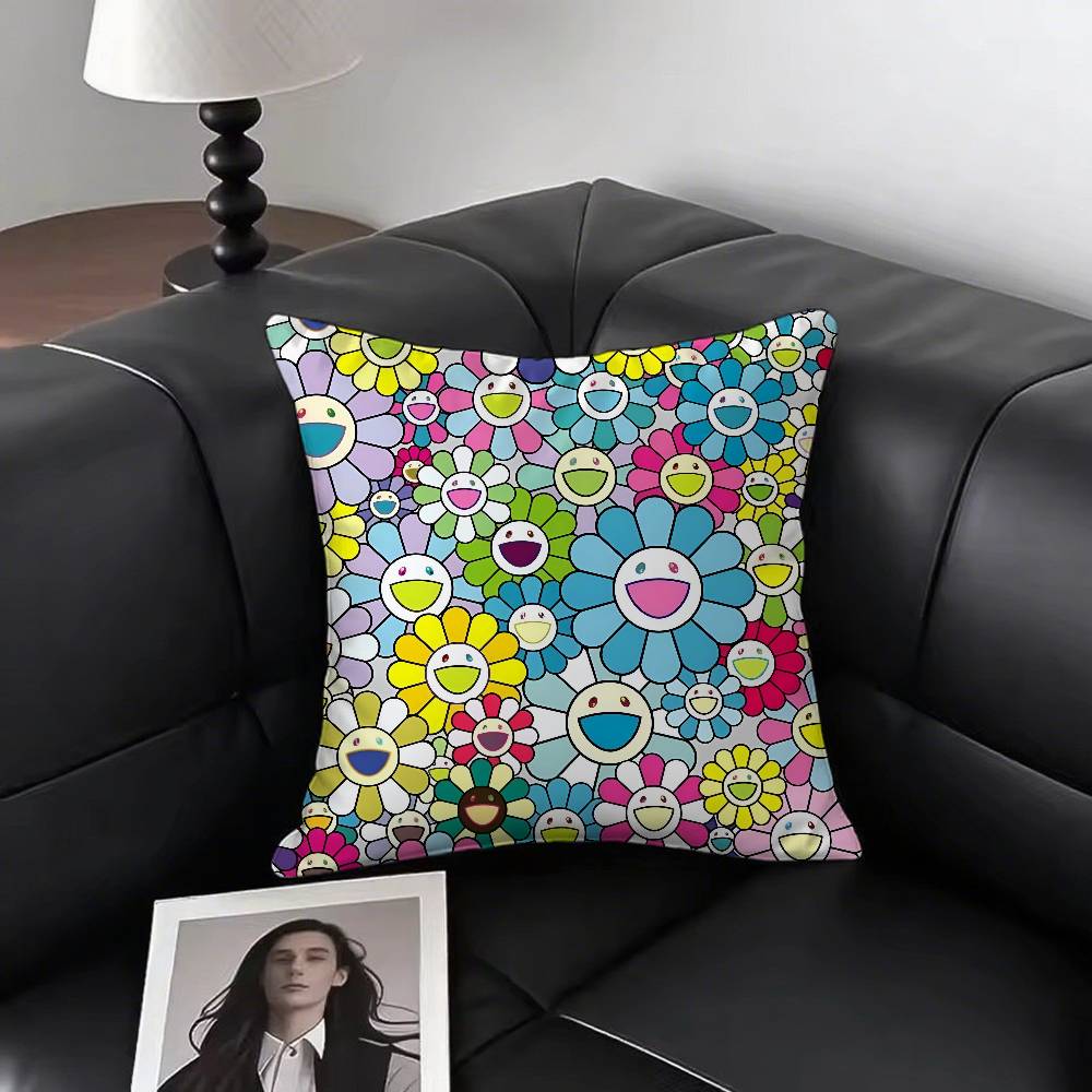 M Murakami Takashi A An Homage To Monopink 1960 Pillow Case Square Pillow Bedroom Sofa Leisure Comfort Cushion Car