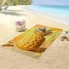 1Pc, Beach Towel, Tropical Pineapple Beach Towel - Perfect For Summer Fun And Sunbathing