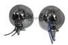 2 Lambretta Vespa Universal 12V 4 Red Spot Light Lamp Plastic Lens Metal Body