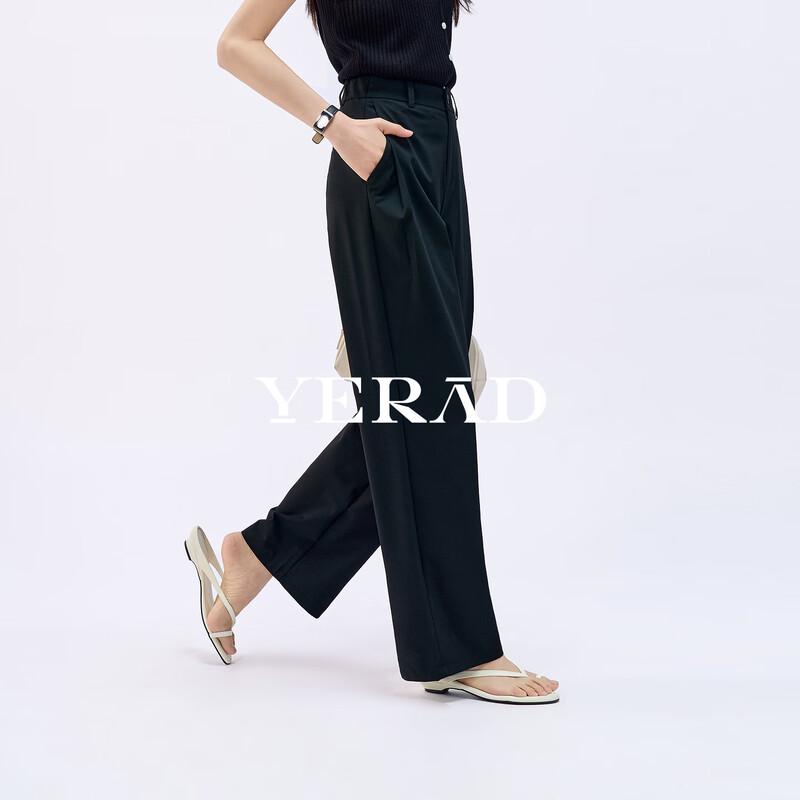 YERAD Women's Slim Straight-Leg Wool Blend Pants