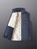 Men's Lambswool Cotton Quilted Vest – Warm, Thickened Outerwear for Autumn and Winter (Middle-aged and Elderly)