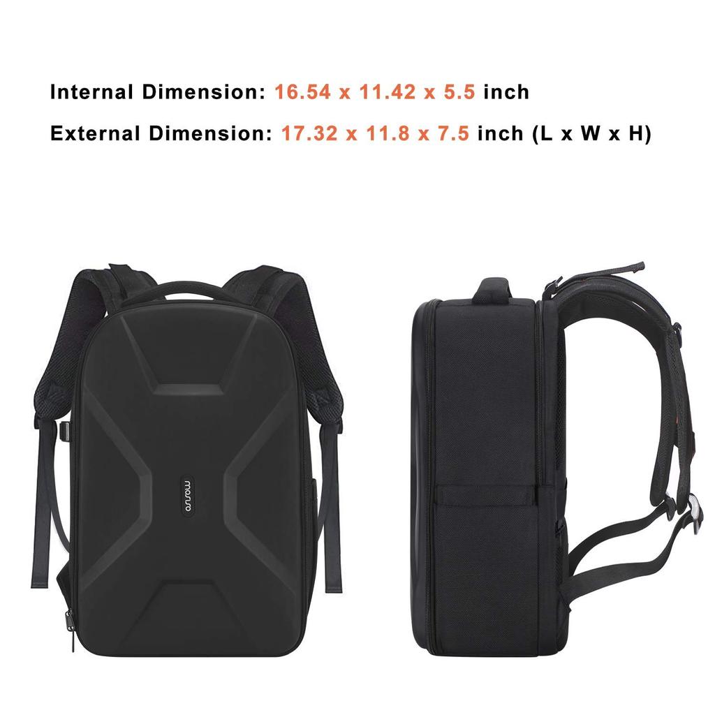 MOSISO Kamera-Rucksack Kompatibel mit Schützende Kameratasche Zoll Wasserabweisend mit Stativ Laptopfach Hartschalenkoffer DSLR/SLR/Mirrorless,