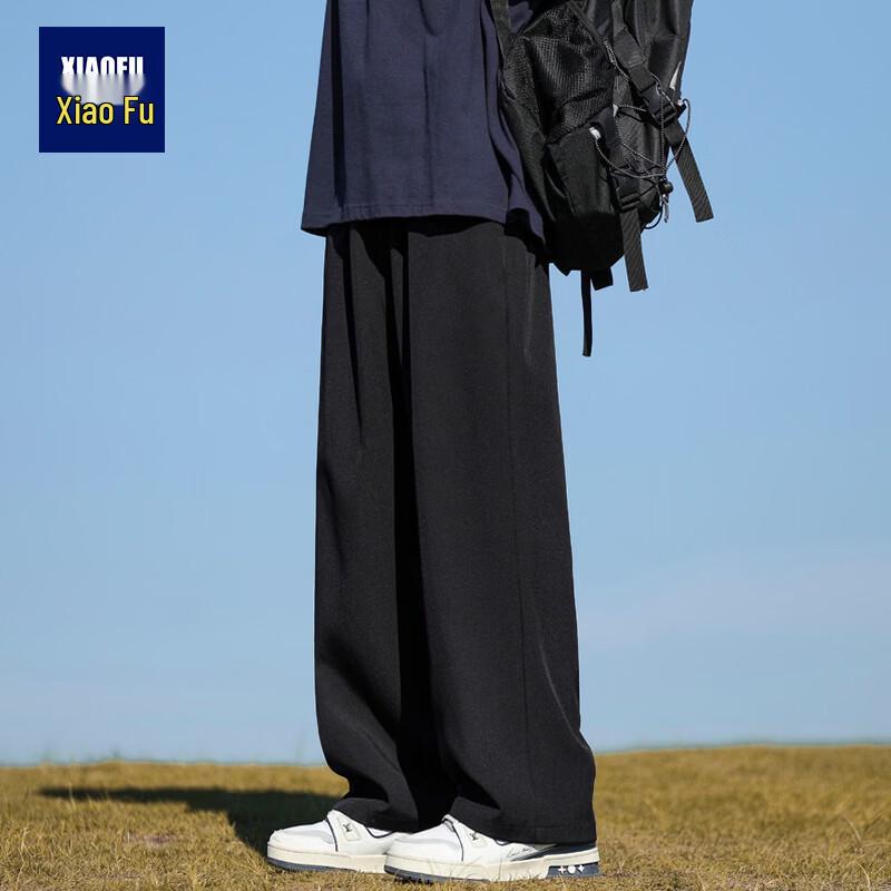 

Men s Fleece-Lined Casual Straight-Leg Suit Pants L