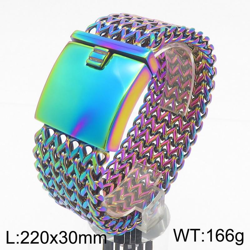 European & American Titanium Steel Men's Fish Scale Bracelet