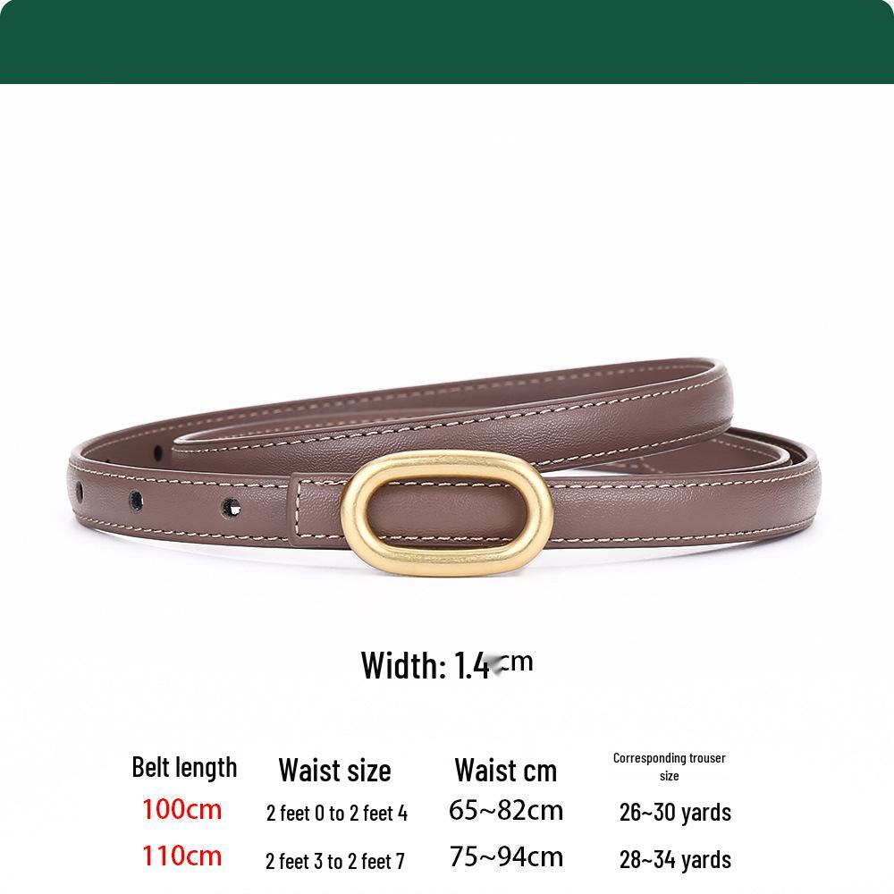 Women's Fashionable Cowhide Waist Belt - High-End, Versatile Accessory