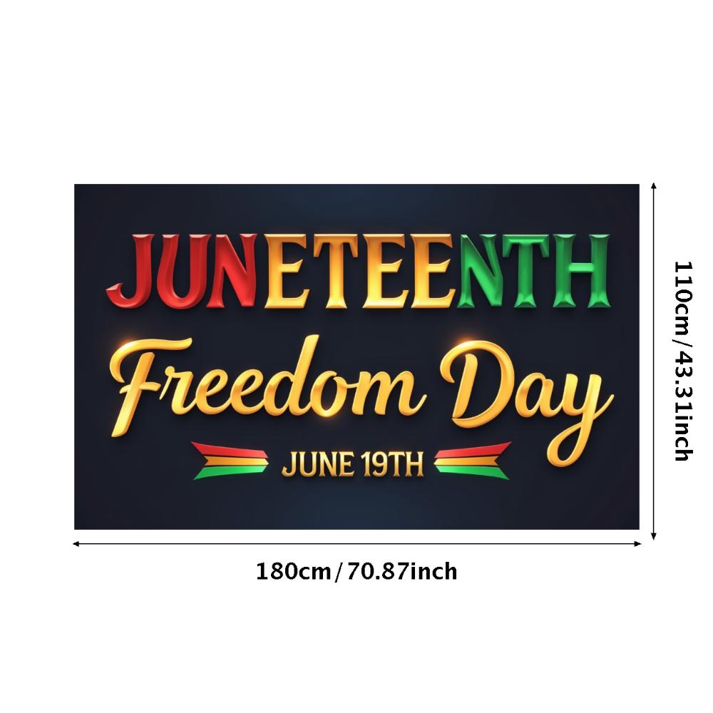 High-quality Print Decorative Banner June 19th Banner Commemoration Banner for Cultural Event Commemoration Holiday Celebration