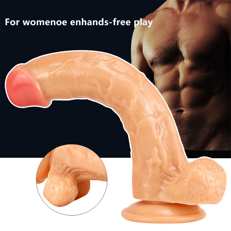 Female Simulation Manual Penis Soft Grow Up Fake Penis Female Masturbation Device Sex Toys