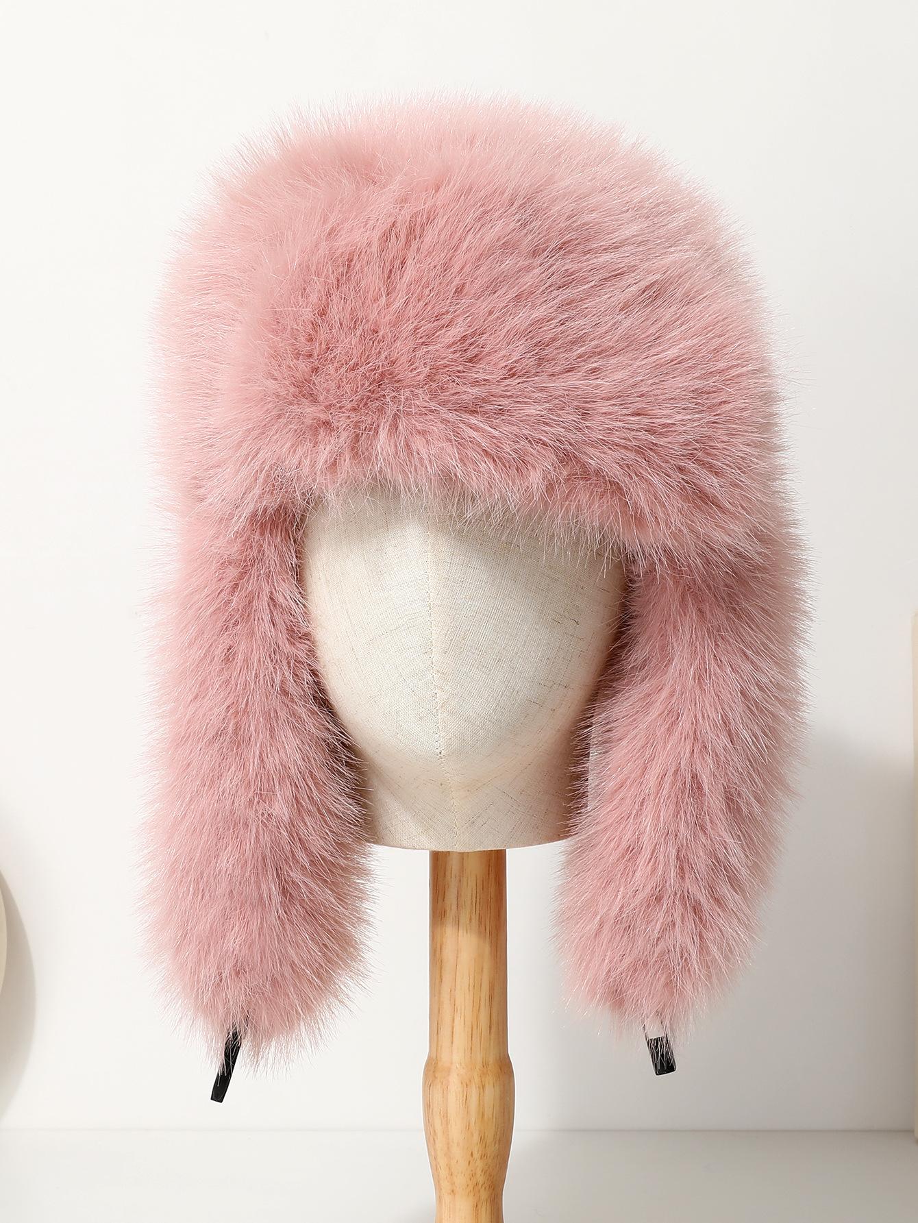 

Утепленная, утепленная и морозостойкая велосипедная шапка, мужская лыжная защитная шапка для ушей, модная осенне-зимняя плюшевая шапка Lei Feng для детей M（56-58cm） персиковый