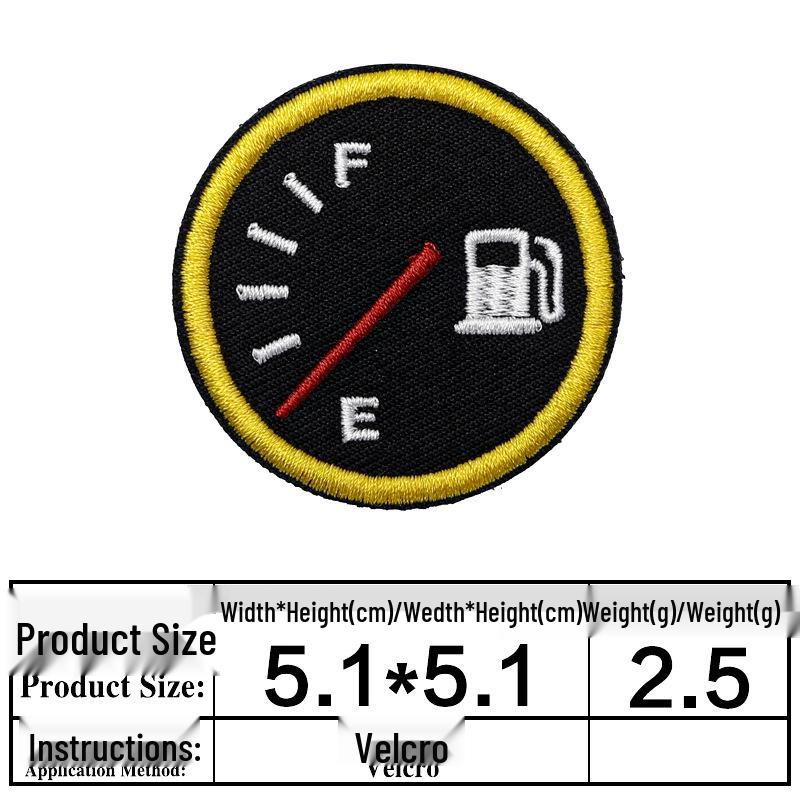 DIY Embroidered Badge Hook & Loop Patch Sticker with Brushed Surface