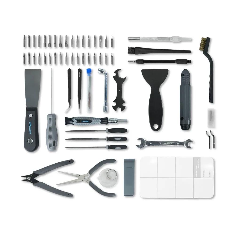 Creality Official 74Pcs 3D Printer Tool Kit Bag Pro for 3D Print Removing Repairing Filament Cutting Cleaning Needles Nose Plier